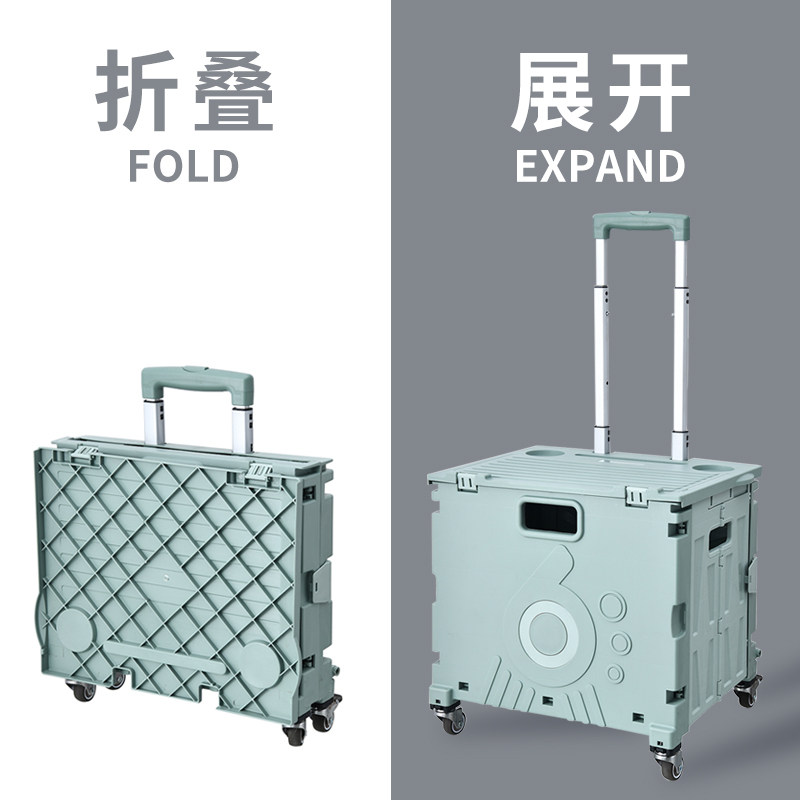 买菜车小拉车取快递轻叠携折便购物车露营推车家用手杆车拉拉车拖