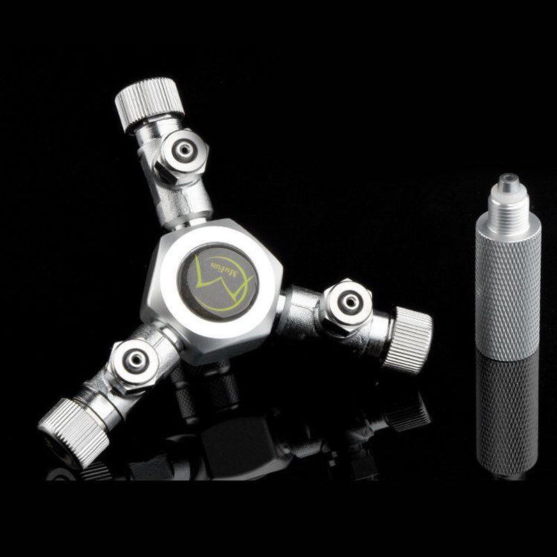 CO2分流阀泡氧化碳三通多通水草水族钢瓶记分器二流器一拖二