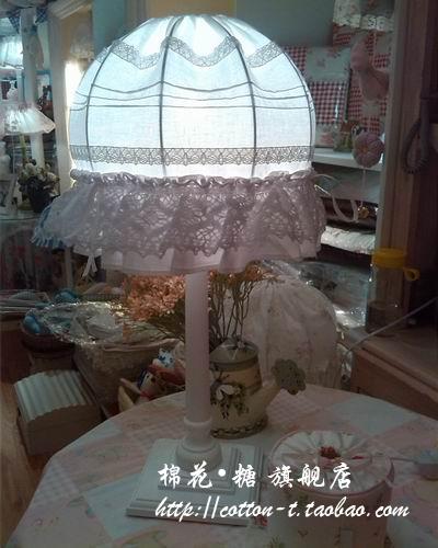 布艺婚庆蕾丝台灯布艺装饰遥控台灯护眼学习台灯欧韩式创意台灯