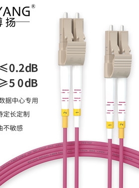 博扬(BOYANG)万兆多模光纤跳线LC-LC 10米 OM4双芯尾纤2.0机