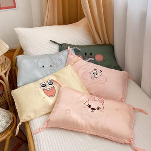 儿童天丝枕套30x50小号夏季冰丝男孩女孩可爱卡通宝宝枕头套单个