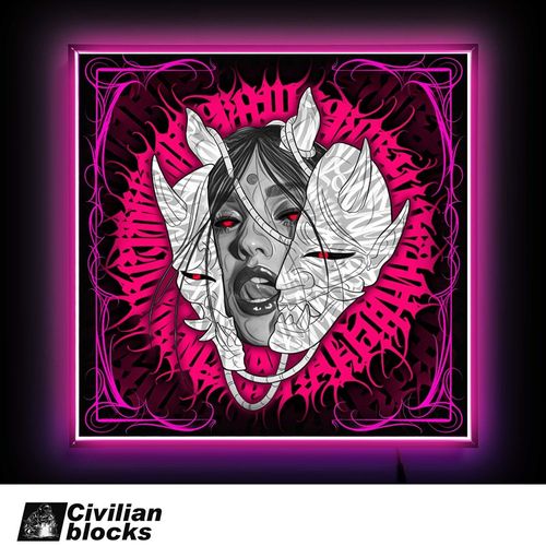 西海岸般若花体字奇卡诺店铺装饰开业礼品客厅背景墙发光装饰画