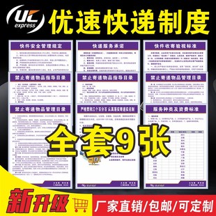优速快递制度牌快件安全管理规定优速快递服务承诺快件收寄验收标