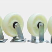 启腾方管车钢板车 5寸6寸加厚尼龙轮一套2