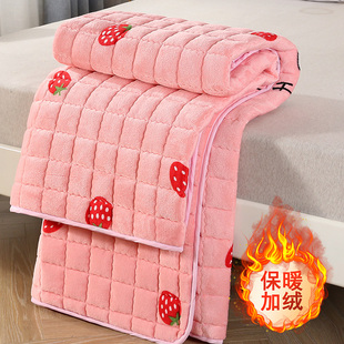 床垫软垫防滑珊瑚绒1.5x2.0m床褥垫毛茸茸垫床冬季铺床毯子家用米