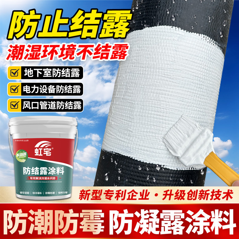 虹宅防结露涂料地下室电梯井室内墙面背水面防冷凝水防潮防霉材料