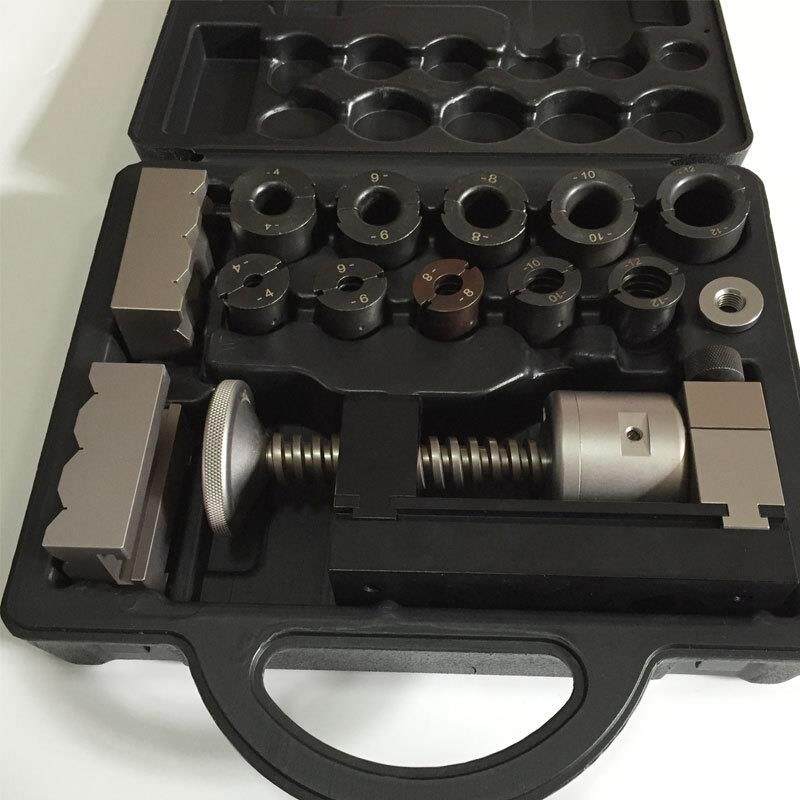 AN油管与接头组装工具机油管汽油管旋转连接工具套件全钢治具