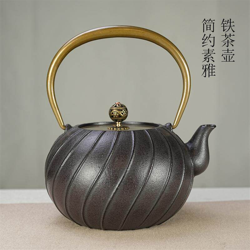 家用复古养生铸铁壶烧水泡茶壶电陶炉茶具套装新中式茶室摆件装饰