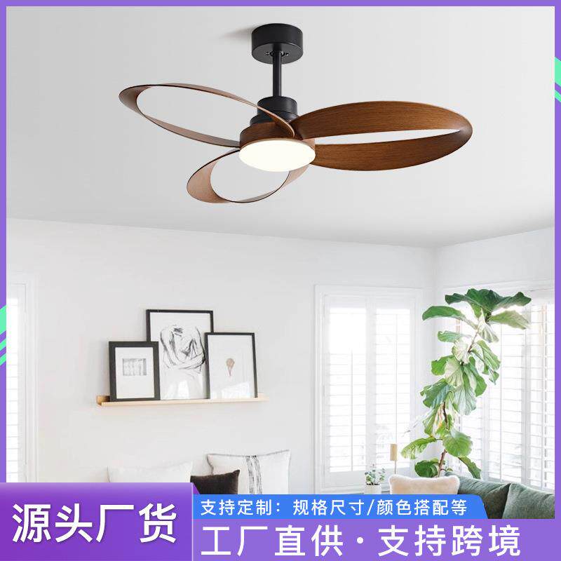 新款现代简约餐厅风扇灯极简艺术创意风商用吊扇家用卧室电吊扇灯