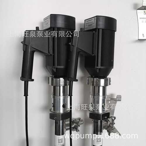 上海旺泉HD-ENC2-V+SS316L-1000HV500-BN立式螺杆泵、油桶抽胶泵