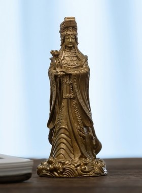 简修行湄洲妈祖摆件雕像妈祖娘娘神像随身小号茶空间装饰文创用品
