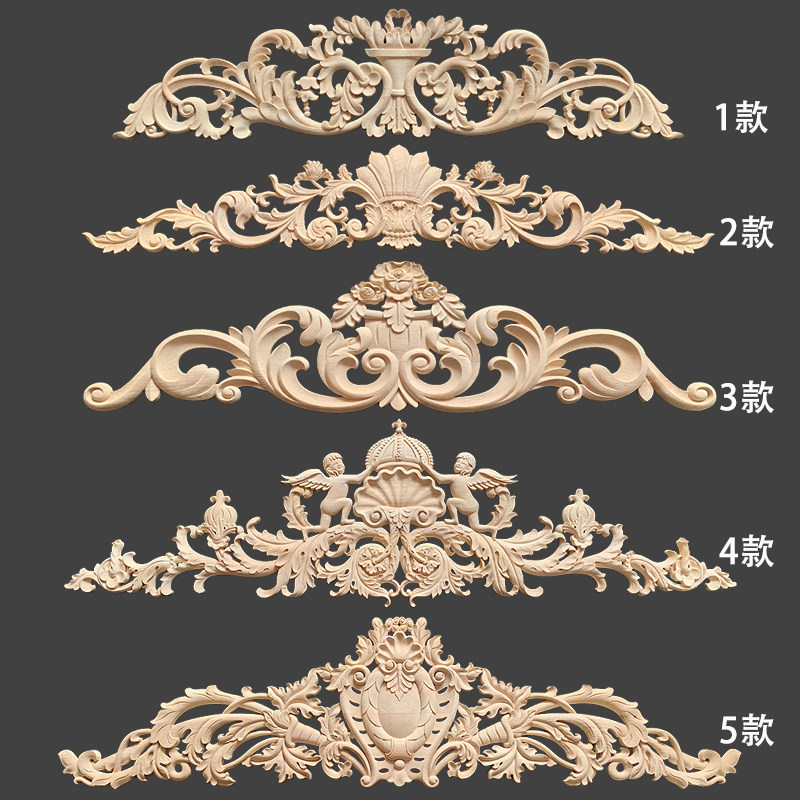东阳木雕实木镂空贴花欧式法式背景家具装饰婚庆配件精雕木门花,家居饰品,木雕,淘宝优惠券,粉丝福利购,淘宝优惠卷