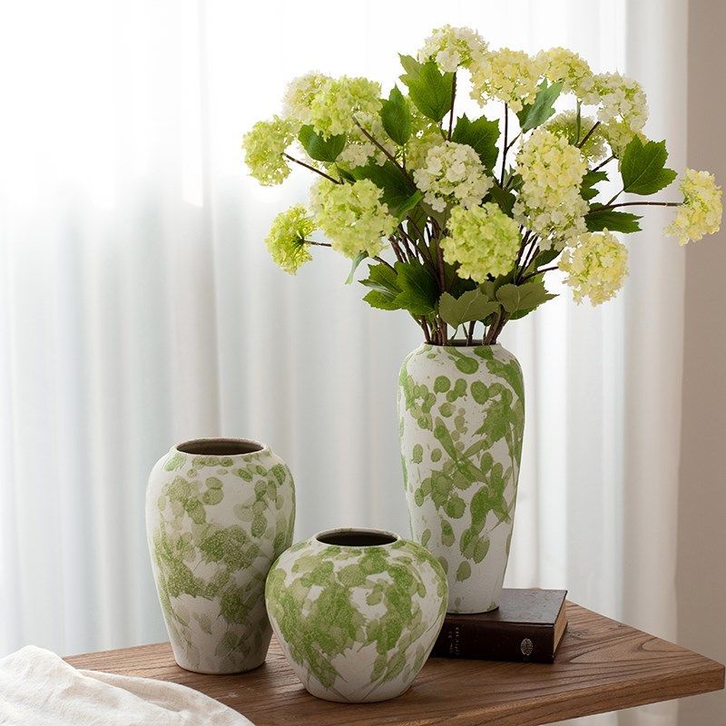 侘寂风花瓶陶瓷高级感复古陶罐客厅插花水培鲜花芍药餐桌装饰摆件,家居饰品,花瓶,淘宝优惠券,粉丝福利购,淘宝优惠卷