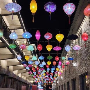 古艺新款灯谜广告发光宫灯素面摄影道具古风舞蹈灯笼仿古热气球