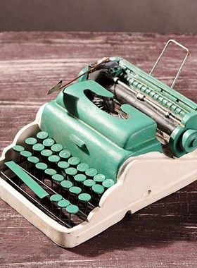 复古打字机模型摆件 创意饭厅酒吧橱窗陈列道具怀旧装饰品摆设