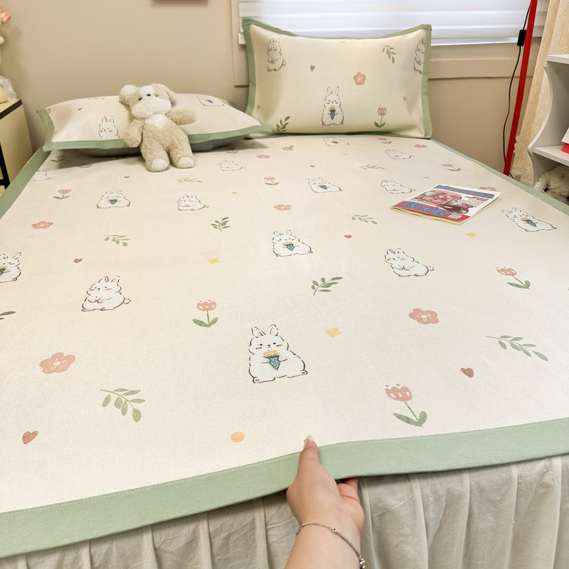 冰丝凉席夏季空调席可折叠夏凉席子学生宿舍单人床席三件套可机洗,床上用品,冰丝席,淘宝优惠券,粉丝福利购,淘宝优惠卷