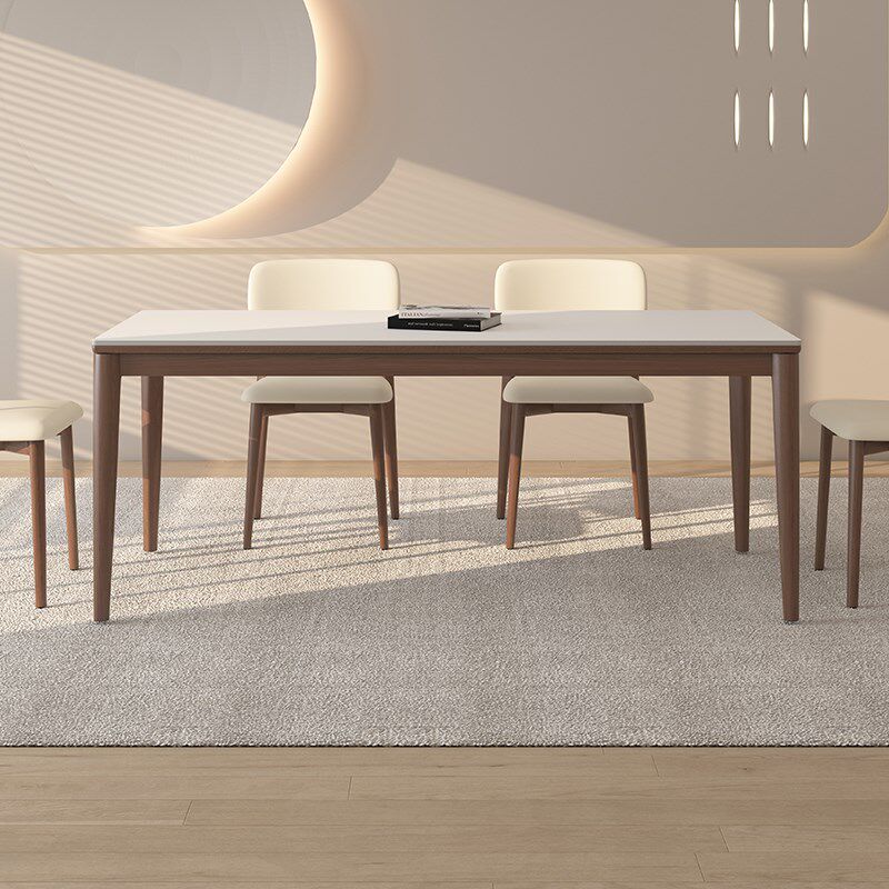 胡桃木德利丰岩板餐桌家用小户型原木中古奶油风高端实木吃饭桌子,住宅家具,岩板餐桌,淘宝优惠券,粉丝福利购,淘宝优惠卷