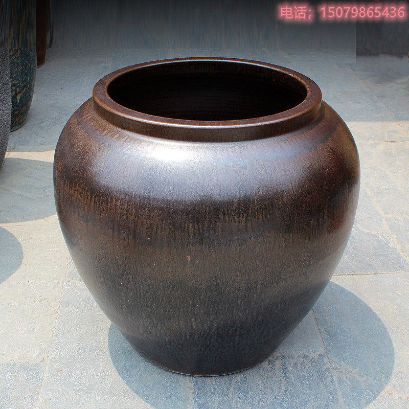 景观陶瓷罐复古中式大小号水缸插干花瓶客厅庭院花盆软装饰品摆件,家居饰品,花瓶,淘宝优惠券,粉丝福利购,淘宝优惠卷