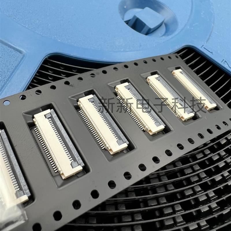 编带FPC连接器 0.5mm 翻盖 上接 下接4/6/8/10/24-60P排线座 盘装