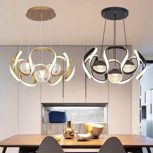 金色圆球书房房间led吊灯创意个性艺术造型餐桌饭厅酒吧前台灯饰