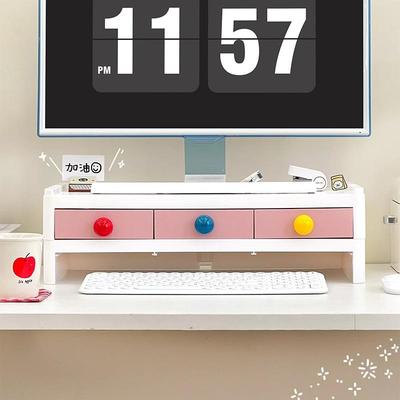 多巴胺双层电脑增高架书桌办公室台式显示器支架收纳架桌面置物架