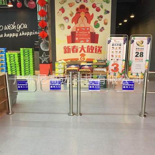 手动立柱摆闸超市入口推动单项门出入口机械导向人行过道通道匝挡