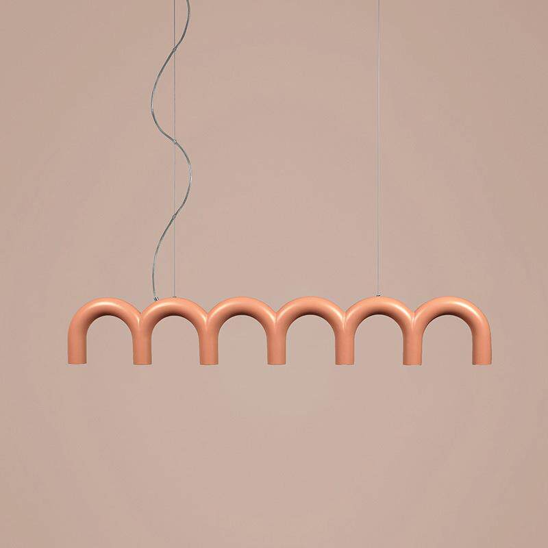 新款孟菲斯U型餐厅吊灯北欧设计师款样板间中岛台水吧台展厅灯