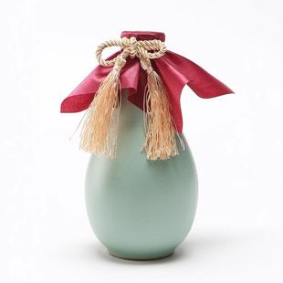 6B76陶瓷酒瓶一斤装 仿古土陶酒坛白酒酒罐摆件清酒壶小酒壶 花瓶式