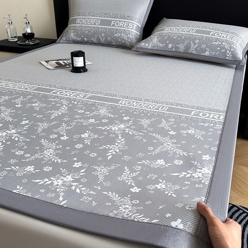 凉感提花冰丝凉席三件套2025新款夏季空调软席子a类母婴级可机洗,床上用品,冰丝席,淘宝优惠券,粉丝福利购,淘宝优惠卷