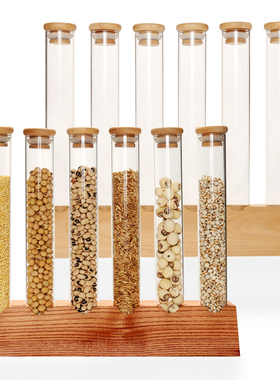 玻璃试管密封茶叶展示架咖啡熟豆生豆样品架咖啡厅吧台装饰架摆件