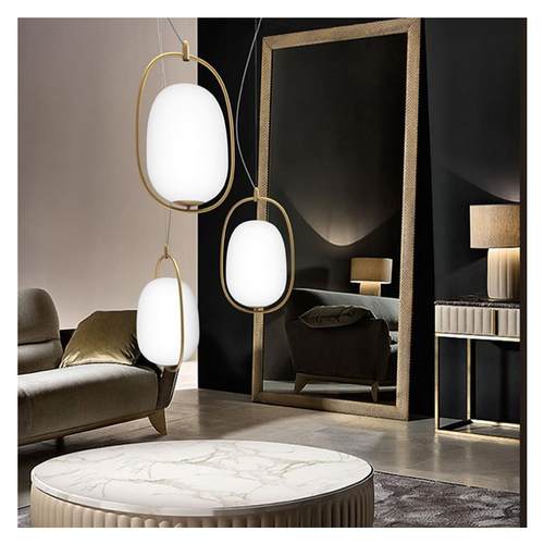 后现代咖啡厅吧台玻璃吊灯北欧客厅卧室别墅样板间楼梯个性创意灯