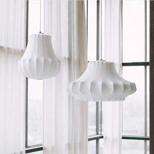 北欧设计师款 创意民宿客厅蚕丝灯简约艺术餐厅卧室吊灯 侘寂风中式