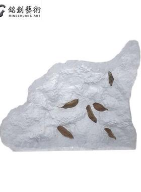 铂晶假山透明树脂摆件酒店办公室抽象创意桌面艺术品工艺装饰摆件