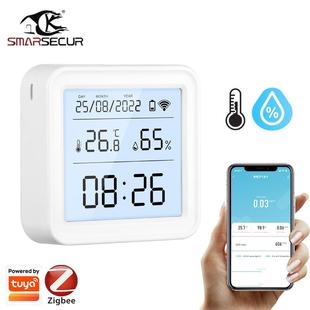 涂鸦智能家居温ZigBee湿度传感器 无线温湿传感器带背光时钟功能