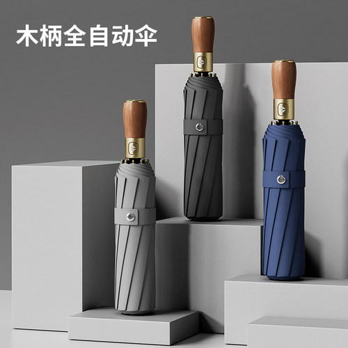 十骨全自动雨伞抗风暴男士定制加大双人女折叠高档大号伞加固加厚