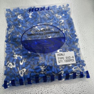 冷压接线端子接头叉形预绝缘端头叉型U型接线端子SV2 4插拔式