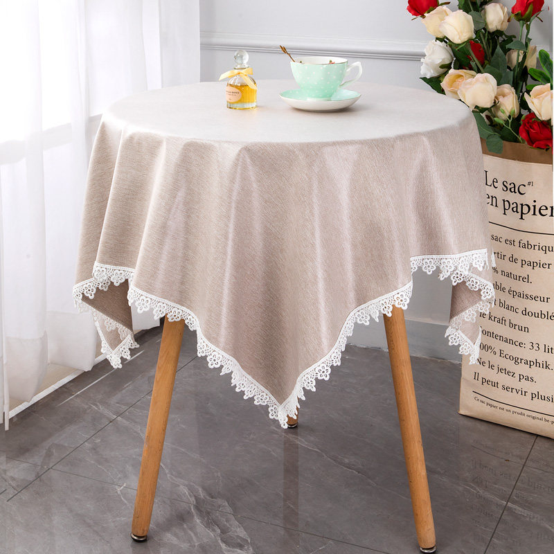 咖啡桌茶几小圆桌布防水防油欧式圆桌餐桌布简约台布布艺家用台布