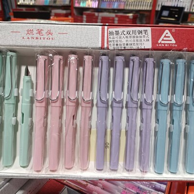 烂笔头15支初学者正姿吸墨可换囊大尖练字钢笔小学生奖品文具笔批