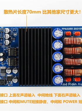 TPA3255 2x300W 600W发烧HIFI数字功放板 大功率2声道D类