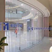 大门 电影院超宽侧卷式 电动平开水晶卷闸门 pvc透明商铺弧形大门