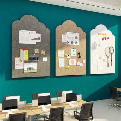 毛毡板公告栏员工风采展示照片办公室墙面装饰公司企业文化宣传贴