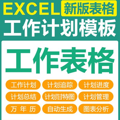 2025年工作计画excel表格模板日月周报进度历看板安排提醒甘特图