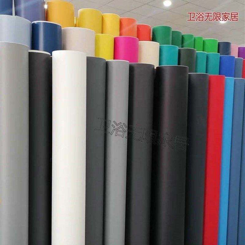 自粘纯色波音软片PVC装饰膜家具翻新墙贴展柜展览即时贴家私宝
