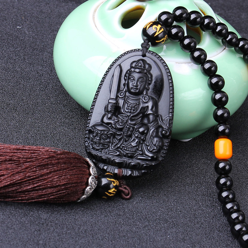 文殊菩萨佛汽车挂件兔年生肖属兔本命佛车内饰品守护神挂饰品男女