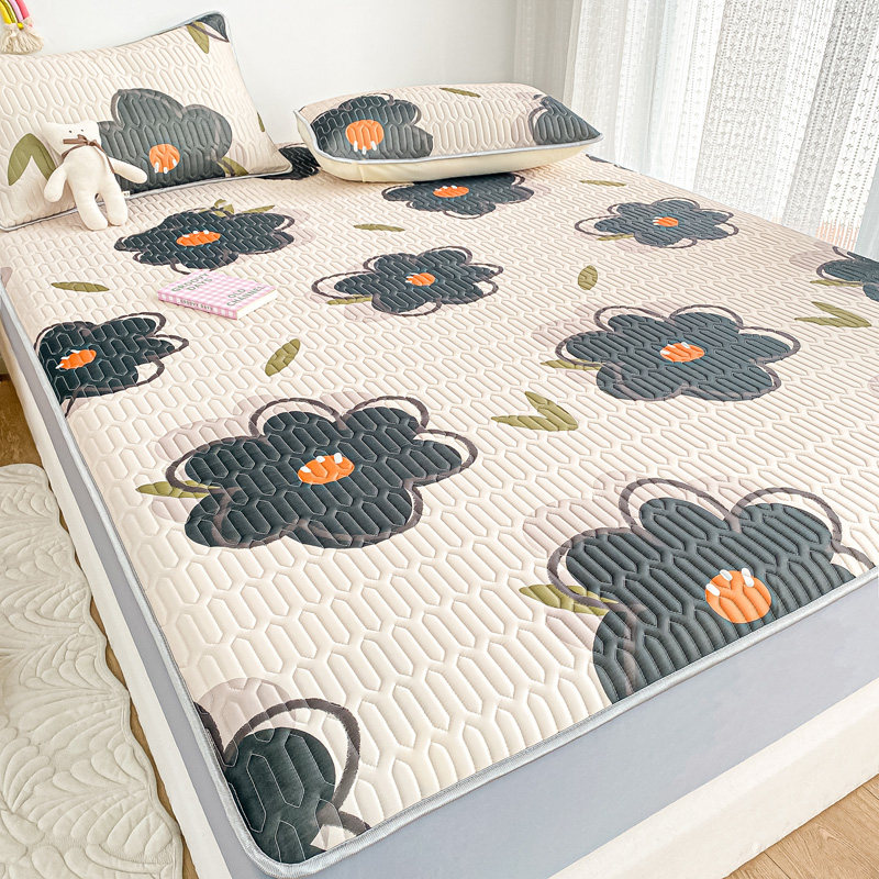 夏季花卉床笠款乳胶凉席三件套夏天空调软席单双人冰丝席宿舍席子,床上用品,乳胶席,淘宝优惠券,粉丝福利购,淘宝优惠卷