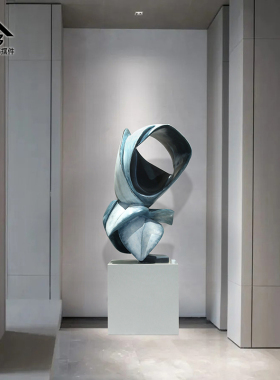 酒店装饰品落地大型雕塑玻璃钢工艺品售楼处商场展厅艺术装置摆件