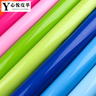 镜面革漆皮亮面皮革面料软包硬包箱包装饰皮料防水耐磨pvc人造革