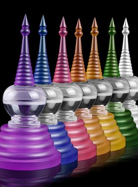 压克力舍利塔塑料仿琉璃泰式摆件嘎乌用品供具七彩色