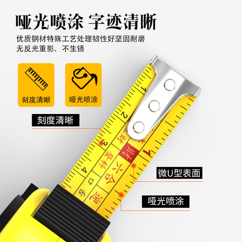 正宗老式4608鲁班尺加厚高精度正宗卷尺防摔多功能测量丁兰尺
