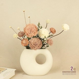 干花高级感装饰摆件客厅通草复古新房室内家居摆设花束插花装饰品